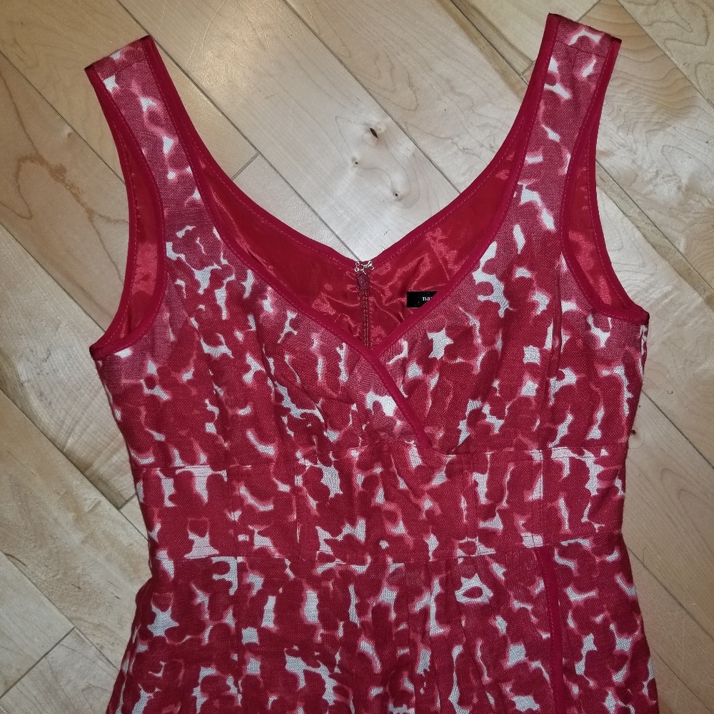 👗 Nanette Lepore In The Wild red dress size 2 animal print sleeveless - Picture 3 of 8